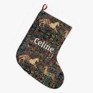 EENHOORN EN HERT, BLOEMEN, BOSDIEREN Bloemrijk Grote Kerstsok