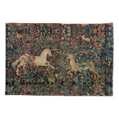 EENHOORN EN HERTEN, BLOEMEN, BOSDIEREN Bloemen Kussensloop (Achterkant-Links)