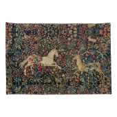 EENHOORN EN HERTEN, BLOEMEN, BOSDIEREN Bloemen Kussensloop (Achterkant-Rechts)