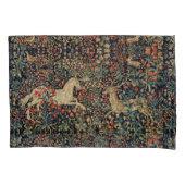 EENHOORN EN HERTEN, BLOEMEN, BOSDIEREN Bloemen Kussensloop (Voorkant-Links)