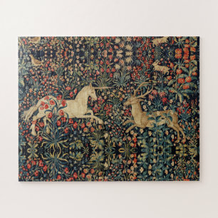 EENHOORN EN HERTEN, BLOEMEN, BOSDIEREN Bloemen Legpuzzel