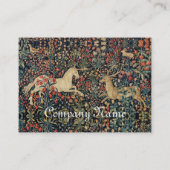 EENHOORN EN HERTEN, BOSDIEREN Bloemenperkament Visitekaartje (Achterkant)