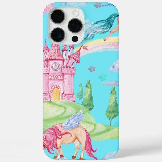 Eenhoorn en kasteel Case-Mate iPhone case (Achterkant)