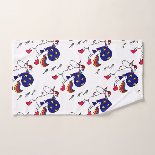 Eenhoorn en Kerstmis. Bad Handdoek (Handdoek)