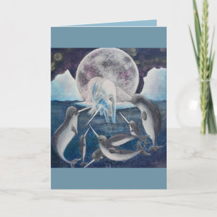 Eenhoorn en Narwals Arctic Birthday Kaart