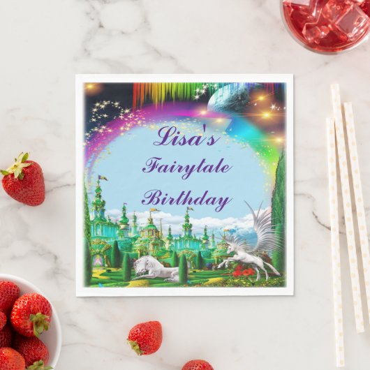 Eenhoorn en Pegasus verjaardagsfeestje Servet (Insitu)