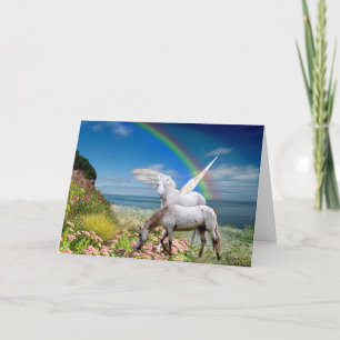 Eenhoorn en Pegasus Verjaardagskaart Kaart