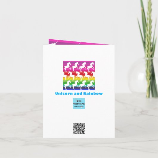 Eenhoorn en Rainbow gepersonaliseerd (Achterkant)