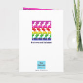 Eenhoorn en Rainbow Gepersonaliseerd Kind Verjaard (Achterkant)