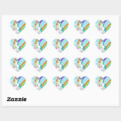 Eenhoorn en Rainbow Heart Stickers (Vel)