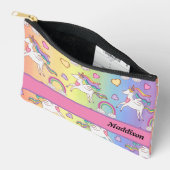 Eenhoorn en Rainbow School Toiletry Pencil Pouch Etui (Open)