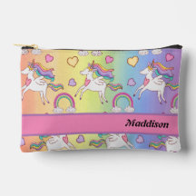 Eenhoorn en Rainbow School Toiletry Pencil Pouch