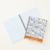 Eenhoorn en regenbogen patroon notitieboek (Binnen)