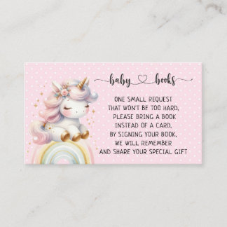 Eenhoorn en Regenboog Baby shower I Verjaardag Informatiekaartje