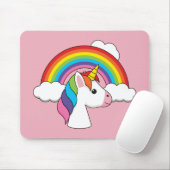 Eenhoorn en Regenboog met Wolken Kawaii Muismat (Met muis)