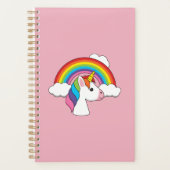 Eenhoorn en Regenboog met Wolken Kawaii Planner (Voorkant)