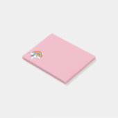 Eenhoorn en Regenboog met Wolken Kawaii Post-it® Notes (Schuin)