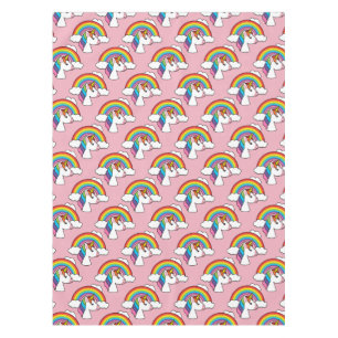 Eenhoorn en Regenboog met Wolken Kawaii Tafelkleed