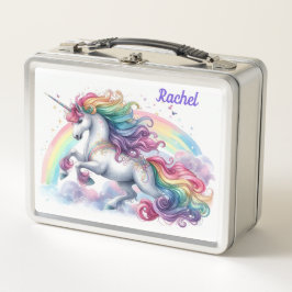 Eenhoorn en regenboog metalen lunchbox