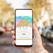 Eenhoorn en regenboog pastel eenhoorn verjaardag u kaart