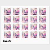 eenhoorn en regenboog Stickers (Vel)