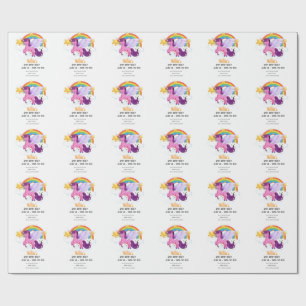 Eenhoorn en Regenboog Verjaardag Cadeaupapier