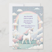 Eenhoorn en Regenboog Verjaardag Kaart (Achterkant)