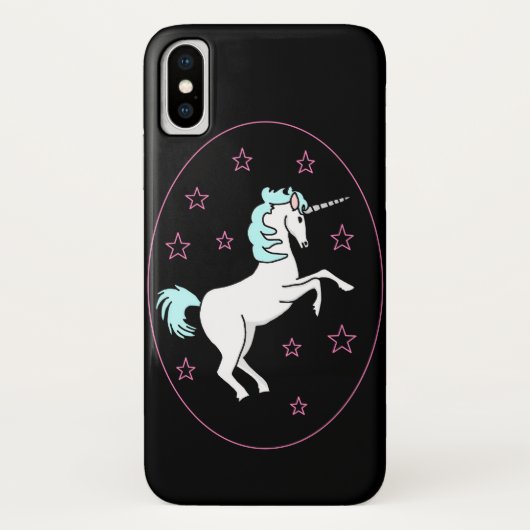 Eenhoorn en roze sterren Case-Mate iPhone case (Achterkant)