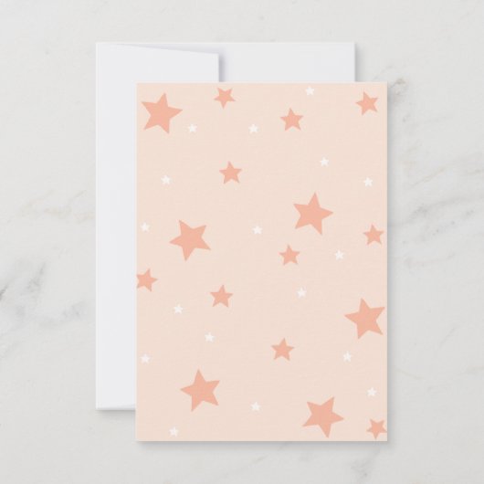 Eenhoorn en sterren plat bedankkaart (Achterkant)