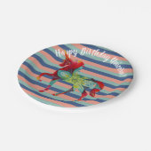 Eenhoorn en Strepen Verjaardagspapier Borden Papieren Bordje (Gekanteld)