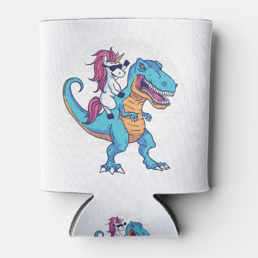 Eenhoorn en T-Rex Blikjeskoeler (Voorkant)