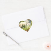 eenhoorn en veulen hart sticker (Envelop)