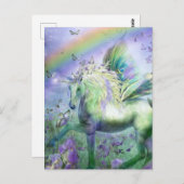 eenhoorn en vlinders briefkaart (Voorkant / Achterkant)
