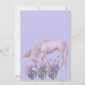 Eenhoorn en Vlinders Verjaardagsfeestje Kaart (Achterkant)