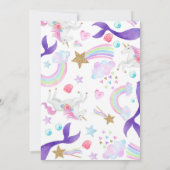 Eenhoorn en Zeemeermin uitnodiging eenhoorns zeeme (Achterkant)
