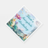 eenhoorn en zeemeermin verjaardagsfeestje servet (Hoek)