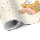 Eenhoorn Engel Ballon Cadeaupapier (Rol Hoek)