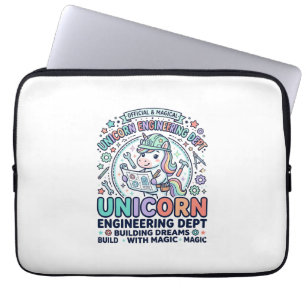 Eenhoorn Engineering Dept Vet T-Shirt Lettertype T Laptop Sleeve