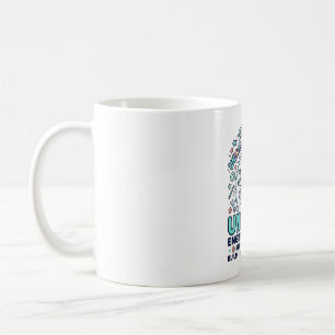 Eenhoorn Engineering Dept Vetgedrukte typografie T Koffiemok