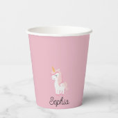 Eenhoorn, Fairy, Magic – Aangepaste naam Papieren Bekers (Achterkant)