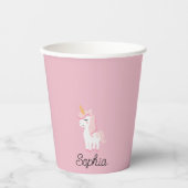 Eenhoorn, Fairy, Magic – Aangepaste naam Papieren Bekers (Voorkant)