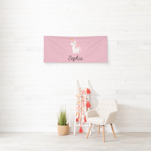 Eenhoorn, Fairy, Magic – Aangepaste naam Spandoek (Insitu)
