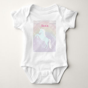eenhoorn fantasie roze en paars romper