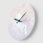 eenhoorn fantasie roze en paarse grote klok (Hoek)