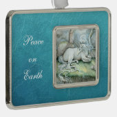Eenhoorn Fantasy Art Vrede op Aarde Ornament (Rechts)