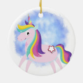 Eenhoorn Fantasy Magische Wereld Keramisch Ornament (Achterkant)