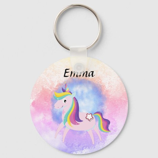 Eenhoorn Fantasy Magische Wereld Sleutelhanger (Voorkant)