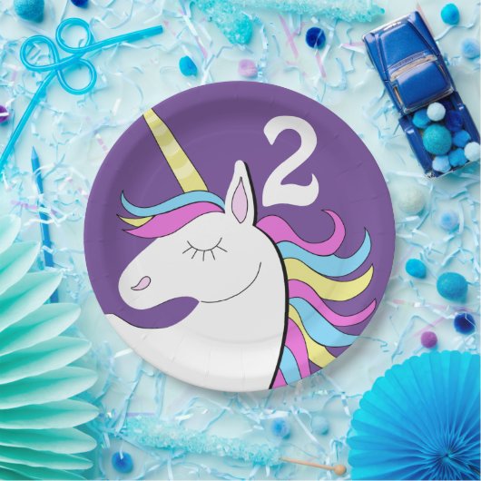 Eenhoorn Fantasy Verjaardag Papieren Bordje (Feest)