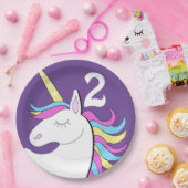 Eenhoorn Fantasy Verjaardag Papieren Bordje (Feest)