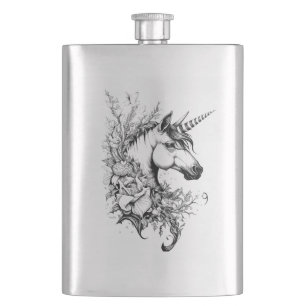 Eenhoorn Fantasy Wild Animal Illustratie Art Tatto Flacon